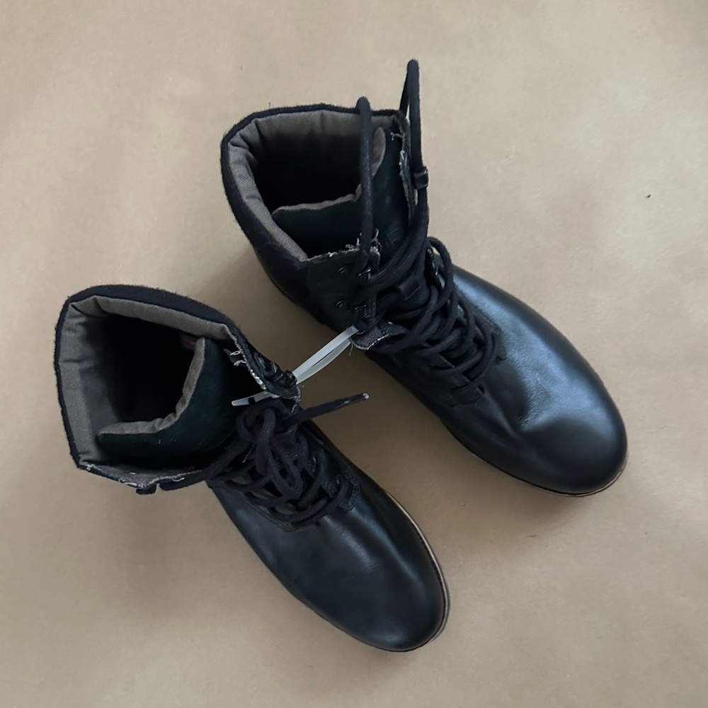 THE NORTH FACE 100 Gram Black Leather Boots Lace-Up SIZE 14 MEN’S Rugged Outdoor - Picture 11 of 14